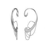 Zilveren oorbellen met zirkonen