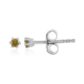 Zilveren oorbellen met I3 Gele Diamanten