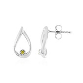 Zilveren oorbellen met I3 Gele Diamanten