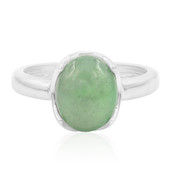 Zilveren ring met een Groene Jadeiet (Annette)