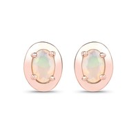 Zilveren oorbellen met Welo-opalen