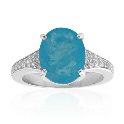 Zilveren ring met een Pastelblauwe Kwarts