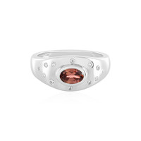 Zilveren ring met een roze zirkoon