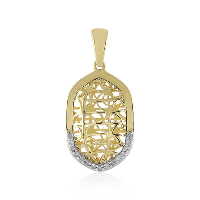 Gouden hanger met I4 (J) Diamanten (Ornaments by de Melo)