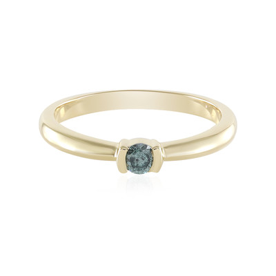 Gouden ring met een I1 Blauwe Diamant