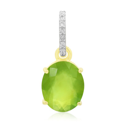Gouden hanger met een Braziliaanse Groene Opaal