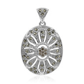 Zilveren hanger met een SI1 Argyle Rose De France Diamant (Annette classic)