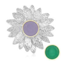 Zilveren hanger met een lavendel jade