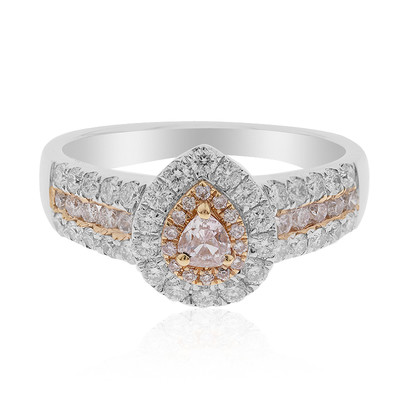 Gouden ring met een roze SI1 diamant (CIRARI)