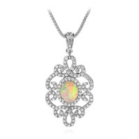 Zilveren halsketting met een Welo-opaal (Dallas Prince Designs)