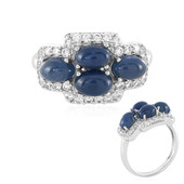 Zilveren ring met blauwe opalen