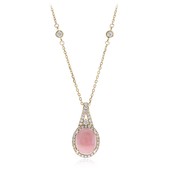 Gouden halsketting met een roze opaal (CIRARI)