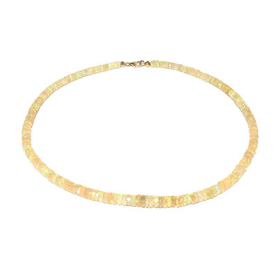Gouden halsketting met AAA Welo-opalen (AMAYANI)