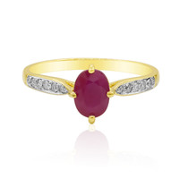 Gouden ring met een robijn (Adela Gold)