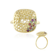 Gouden ring met rhodolieten (Ornaments by de Melo)