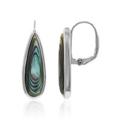 Zilveren oorbellen met Abalone schelpen (MONOSONO COLLECTION)