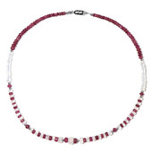 Zilveren halsketting met regenboog maanstenen (Riya)