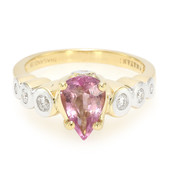 Gouden ring met een roze koper toemalijn (AMAYANI)