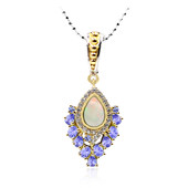 Zilveren halsketting met een Welo-opaal (Dallas Prince Designs)