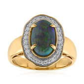 Gouden ring met een Lightning Ridge Zwarte Opaal (de Melo)