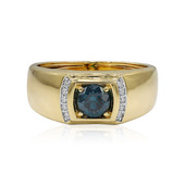 Gouden ring met een blauwe VS1 diamant (Annette)