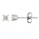 Zilveren oorbellen met I3 (H) Diamanten