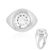 Zilveren ring met een witte topaas