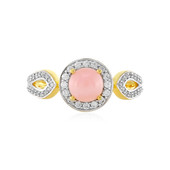 Zilveren ring met een roze opaal