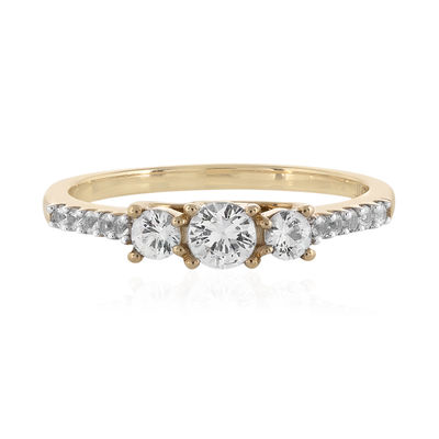 lichten Wetland retort Gouden ring met een witte saffier-7790RA | Juwelo sieraden