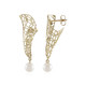 Gouden oorbellen met Witte zoetwater kweekparels (Ornaments by de Melo)