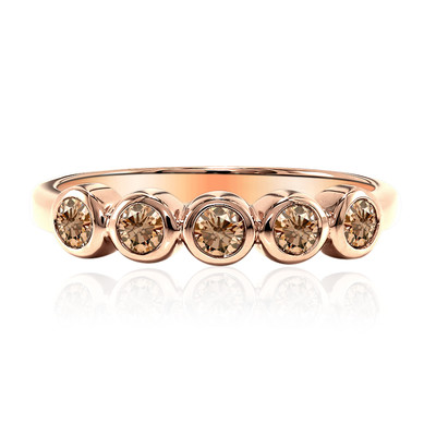Gouden ring met SI1 Argyle Rose De France Diamanten (Annette)