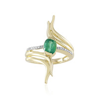 Gouden ring met een Zambia-smaragd (de Melo)
