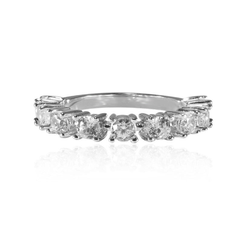 Zilveren ring met zirkonen-5477YA | Juwelo sieraden
