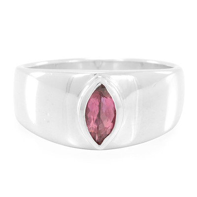 Zilveren ring met een roze koper toermalijn