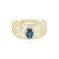 Gouden ring met een Londen-blauwe topaas (Ornaments by de Melo)