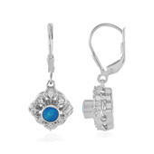 Zilveren oorbellen met Blauwe Ethiopische Opalen