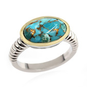 Zilveren ring met een Blauwe Koper Turkoois (Faszination Türkis)