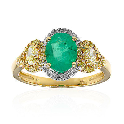 Gouden ring met een AAA Zambia smaragd (CIRARI)