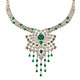 Gouden halsketting met een AAA Zambia smaragd (de Melo)