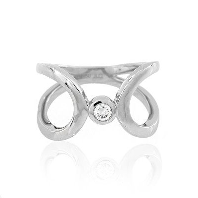 Platinaen ring met een Loepzuivere (F) Diamant (LUCENT DIAMONDS)