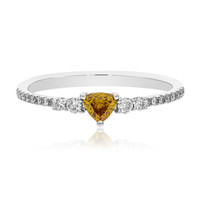 Gouden ring met een SI2 Oranje Diamant (CIRARI)
