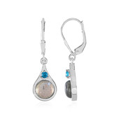 Zilveren oorbellen met Blauwe Minary Labradorieten (KM by Juwelo)
