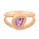 Gouden ring met een roze saffier (Annette)