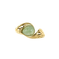 Zilveren ring met een groene kwarts