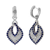 Zilveren oorbellen met Blauwe Ceylon saffieren (Dallas Prince Designs)