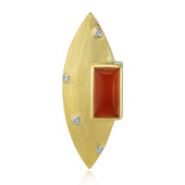 Zilveren hanger met een Oranje chalcedoon (MONOSONO COLLECTION)