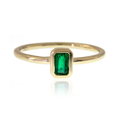 Gouden ring met een Columbiaanse smaragd