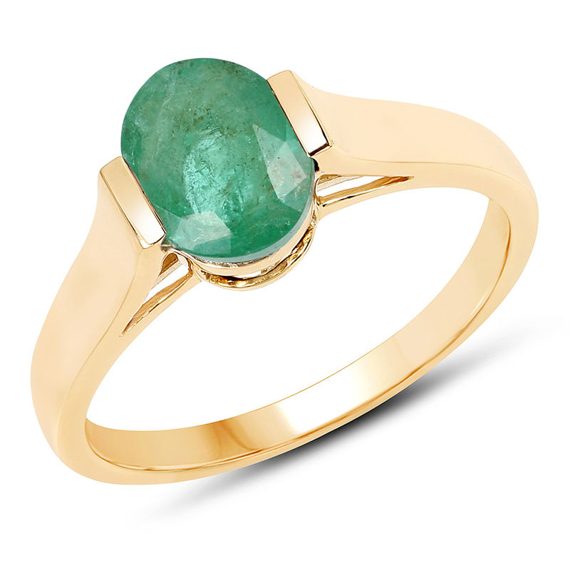Groenteboer Streven Drijvende kracht Gouden ring met een Zambia-smaragd-7226UV | Juwelo sieraden