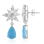 Zilveren oorbellen met Pastelblauwe Kwartskristallen