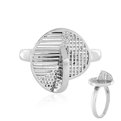 Zilveren ring met zirkonen (MONOSONO COLLECTION)